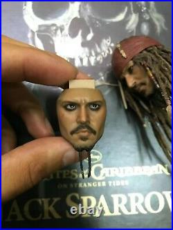 1/6 Hot Toys DX06 Pirates Of The Caribbean Jack Sparrow Head Sculpt for Figure