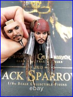 1/6 Jack Sparrow Head Sculpt Figure Hot Toys HT DX15 Pirates of the Caribbean