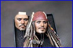 1/6 Scale Captain Jack Sparrow Collectible Head Sculpt Figure HOTTOYS HT DX06