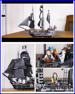 16006 804Pcs Pirates Movie Jack Black Pearl Ship Building Blocks Children Toys