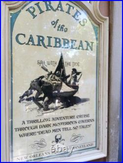 16x28 Disneyland Pirates Of The Caribbean 1967 Attraction 50th Sign Prop POTC