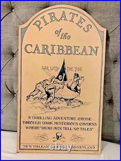 16x28 Disneyland Pirates Of The Caribbean 1967 Attraction 50th Sign Prop POTC