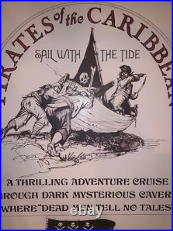 1967 Pirates of the Caribbean 28x48 Poster Original Style Rare 50th POTC Disney 1967 Pirates of the Caribbean 28x48 Poster Original Style Rare 50th POTC Disney