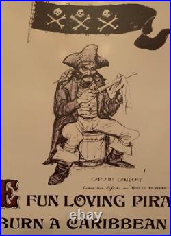1967 Pirates of the Caribbean 28x48 Poster Original Style Rare 50th POTC Disney 1967 Pirates of the Caribbean 28x48 Poster Original Style Rare 50th POTC Disney