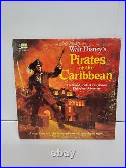 1968 Walt Disney PIRATES OF THE CARIBBEAN Ride Music + Book Vinyl LP Disneyland