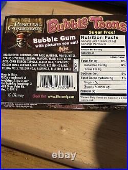 2 Bubble Toons Pirates of the Caribbean Advertising Gum 2 Full Packages Expired