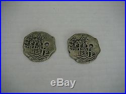 2 VINTAGE Disneyland Pirates of the Caribbean Coin Doubloon Token No Markings