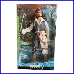 2010 Barbie Captain Jack Sparrow Pirates of the Caribbean Doll New Disney Mattel