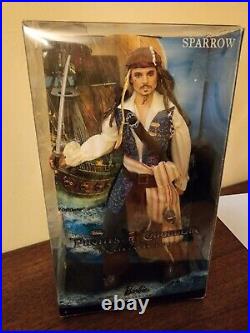 2010 Barbie Captain Jack Sparrow Pirates of the Caribbean Doll New Disney Mattel