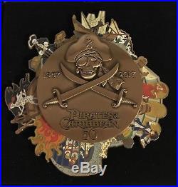 2017 D23 Exclusive WDI Disney Pirates of the Caribbean 50th Jumbo Spinner Pin LE