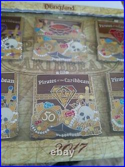 2017 Disney Pirates Of The Caribbean 50th Anniversary Pin Set
