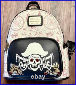 2024 Disney Parks Pirates of the Caribbean GITD Loungefly Mini Backpack 2024 Disney Parks Pirates of the Caribbean GITD Loungefly Mini Backpack