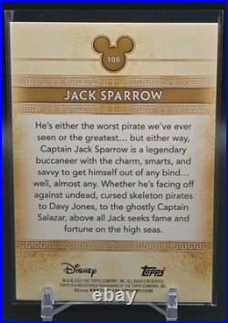 2025 Topps Mint Disney Jack Sparrow Gold #100 Pirates of the Caribbean Gold /50