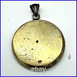 21 gram 14k Yellow Gold Medallion with 0.17 carat VS Diamond Bee & Compass