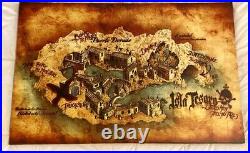 24x36 Pirates of the Caribbean Isla Tesoro Disneyland Map Giclee 24x36 Pirates of the Caribbean Isla Tesoro Disneyland Map Giclee