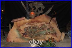 24x36 Pirates of the Caribbean Isla Tesoro Disneyland Map Giclee