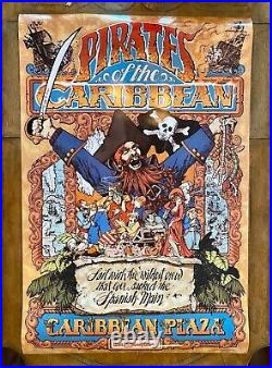 24x36 Poster Pirates of the Caribbean 1982 Walt Disney World Redhead POTC