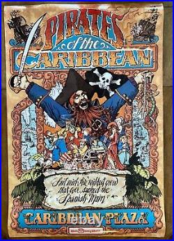 24x36 Poster Pirates of the Caribbean 1982 Walt Disney World Redhead POTC 24x36 Poster Pirates of the Caribbean 1982 Walt Disney World Redhead POTC