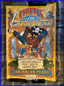 36x24 Pirates of the Caribbean Ride Poster Signed By Imagineer Alice Davis
