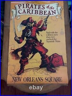 36x54 Poster Pirates of the Caribbean 1967 Rare 50th Disney Gallery Disneyland 36x54 Poster Pirates of the Caribbean 1967 Rare 50th Disney Gallery Disneyland