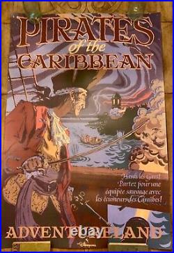 36x54 Poster Pirates of the Caribbean Disneyland Paris ride prop BIG