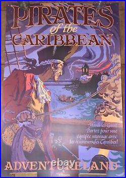 36x54 Poster Pirates of the Caribbean Disneyland Paris ride prop BIG