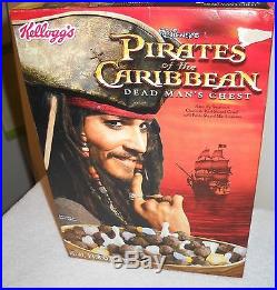 #5551 Kellogg's Disney 2006 Pirates of the Caribbean Cereal Full Box Expired