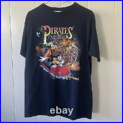 90S Vintage Disneyland Pirates Of The Caribbean T-Shirt S/M