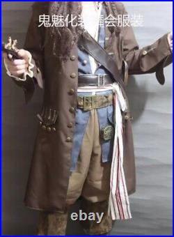 Adult Jack Sparrow Costume Pirates of the Caribbean Cosplay Outfits Halloween