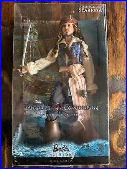 Barbie JACK SPARROW And Angelica Pirates of the Caribbean PINK LABEL 2010 Disney
