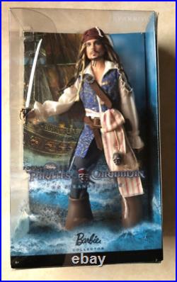 Barbie Pirates of The Caribbean Jack Sparrow Doll On Stranger Tides Mattel NEW