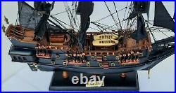 Black Pearl Ship Model Pirates Of The Caribbean Aquarium Decor Wooden Model Boat
