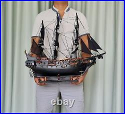 Black Pearl Wooden Model Ship Pirates of the Caribbean Gift GET 1 SHIP FREE