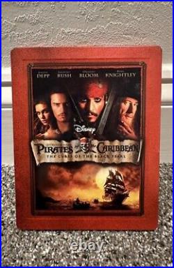 Blu-ray PIRATES OF THE CARIBBEAN x3 1 +2 +3 TRILOGY Steelbooks ZAVVI UK OOP