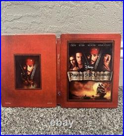 Blu-ray PIRATES OF THE CARIBBEAN x3 1 +2 +3 TRILOGY Steelbooks ZAVVI UK OOP