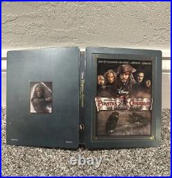 Blu-ray PIRATES OF THE CARIBBEAN x3 1 +2 +3 TRILOGY Steelbooks ZAVVI UK OOP