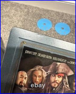 Blu-ray PIRATES OF THE CARIBBEAN x3 1 +2 +3 TRILOGY Steelbooks ZAVVI UK OOP