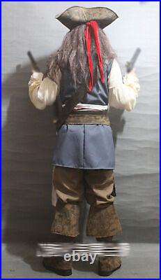 Captain Jack Sparrow Costume Outfits Pirates of the Caribbean Halloween Cosplay