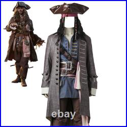 Captain Jack Sparrow Costume Pirates of the Caribbean outfit Cosplay Suit