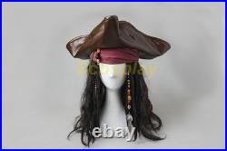 Captain Jack Sparrow Costume Pirates of the Caribbean outfit Cosplay Suit