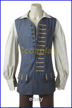 Captain Jack Sparrow Costume Pirates of the Caribbean outfit Cosplay Suit