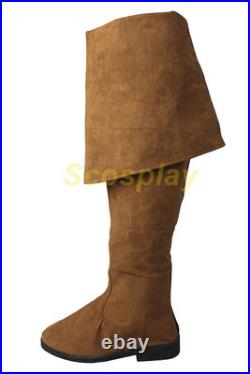 Captain Jack Sparrow Costume Pirates of the Caribbean outfit Cosplay Suit