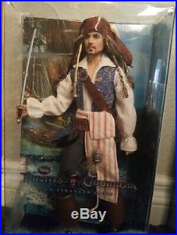 Captain Jack Sparrow Doll Pirates of Caribbean Barbie Johnny Depp Stranger Tide
