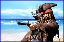 Captain Jack Sparrow Pirate Hat Replica Leather Tricorn Tricorner Costume