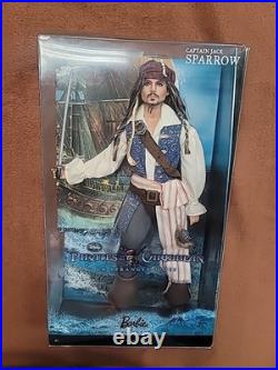 Captain Jack Sparrow Pirates Of The Caribbean Barbie Pink Label Johnny Depp