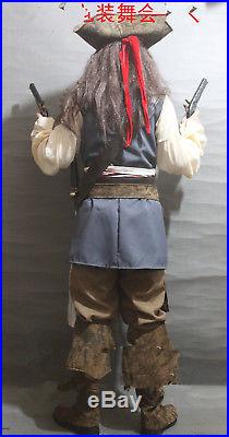 Cosplay Captain Jack Sparrow Costume Full Body Suit Pirates Of the Caribbean
