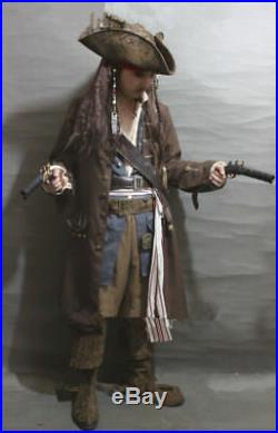 Customized Pirates Of the Caribbean Captain Jack Sparrow Cosplay Full Costume