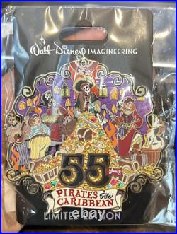 D23 WDI MOG Pirates of the Caribbean 55 Years Anniversary LE 300 Pin New Card