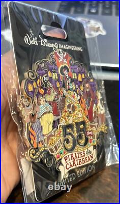 D23 WDI MOG Pirates of the Caribbean 55 Years Anniversary LE 300 Pin New Card