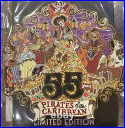 DISNEY PIN Pirates of the Caribbean 55 Years JUMBO Attraction LE300 D23 2022 wdi